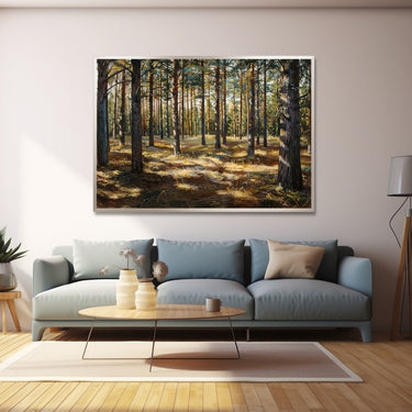Oil Painting of Pine Trees
